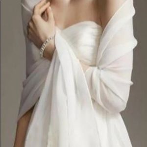 Used once bridal ivory shawl
